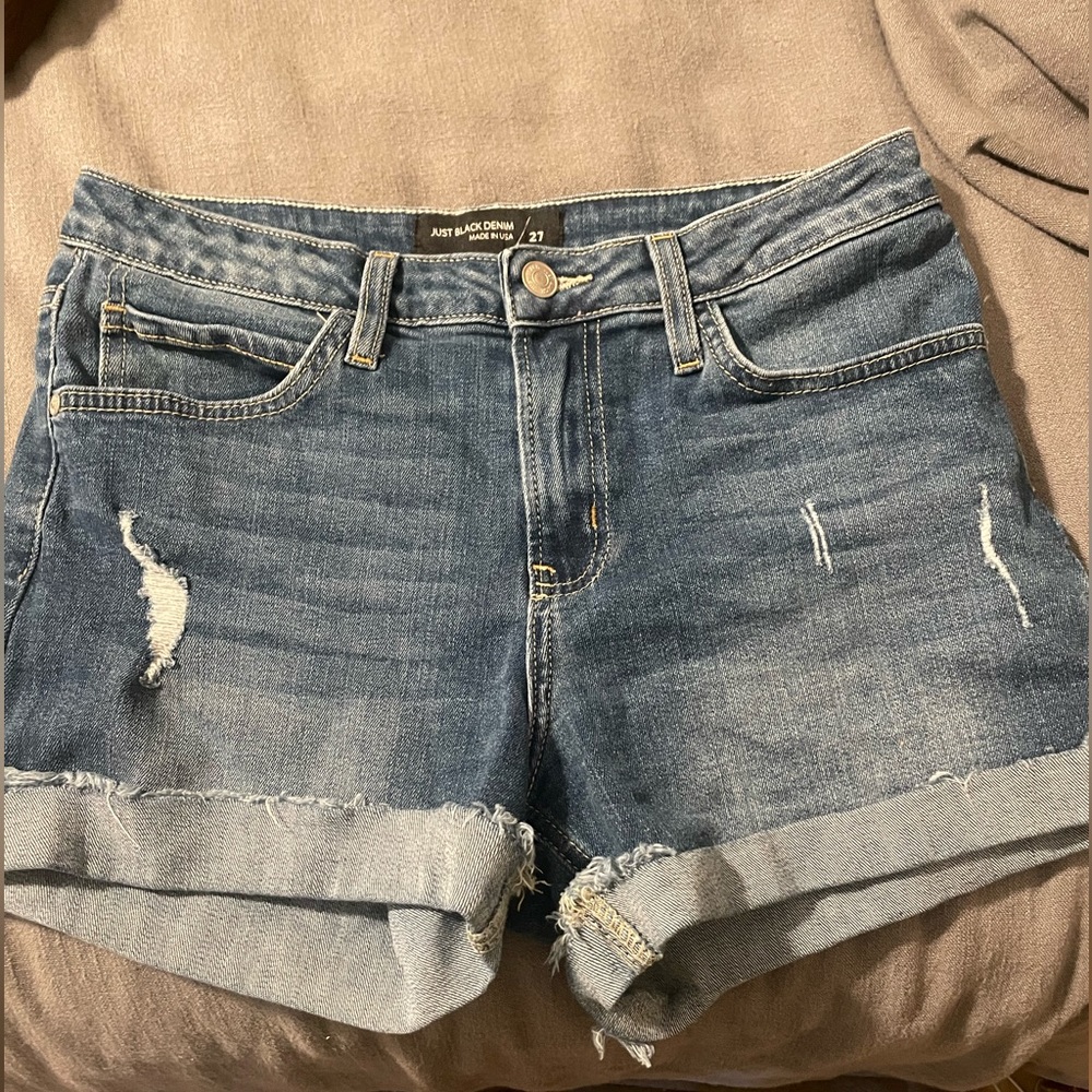 Just Black Denim Shorts